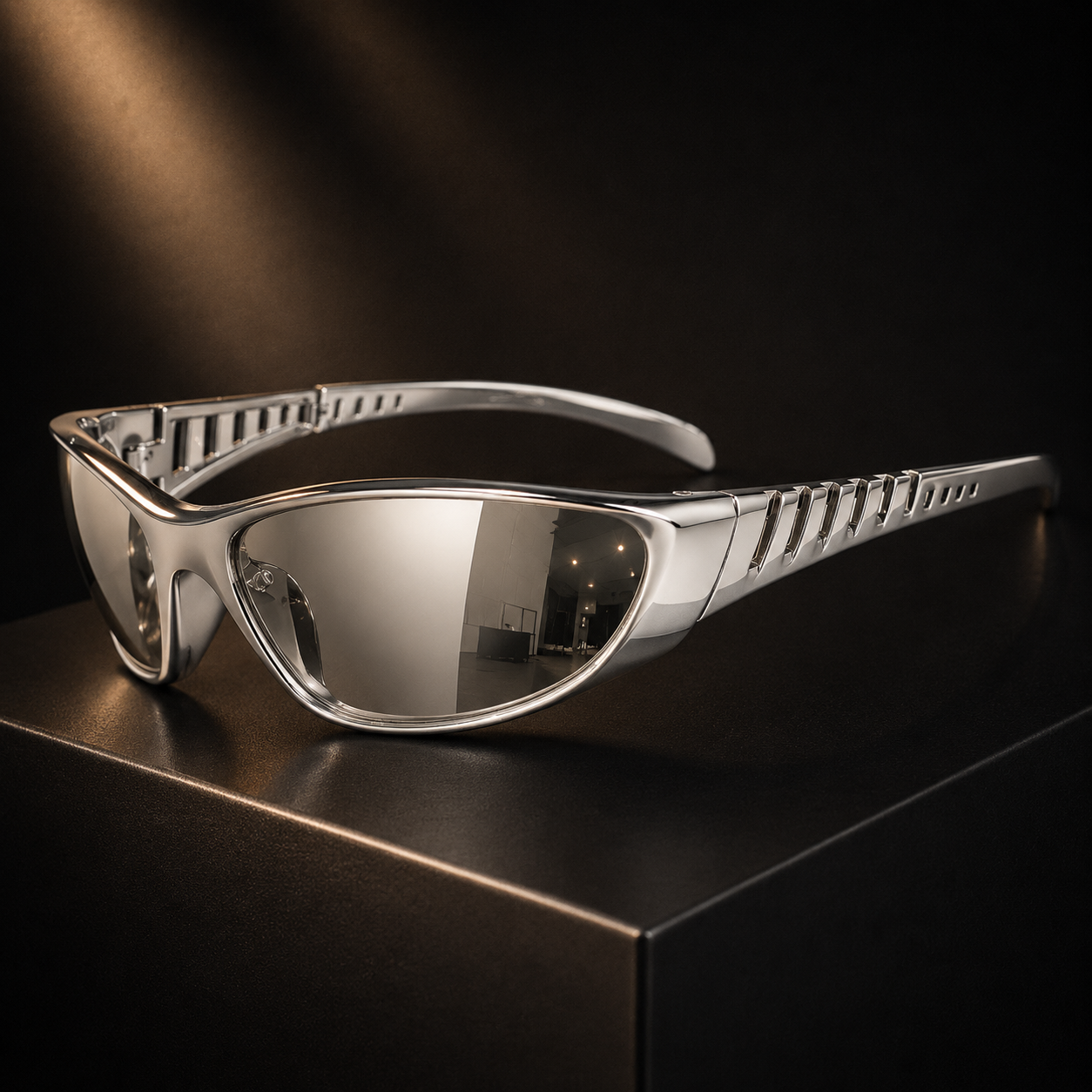 Chrome Retro Glasses