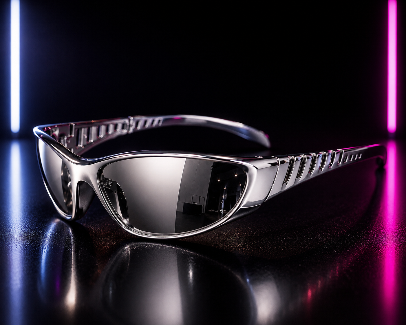 Chrome Retro Glasses