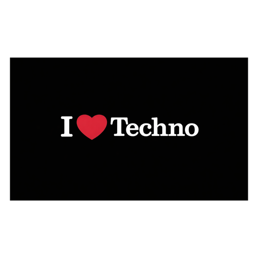 I Love Techno Flag